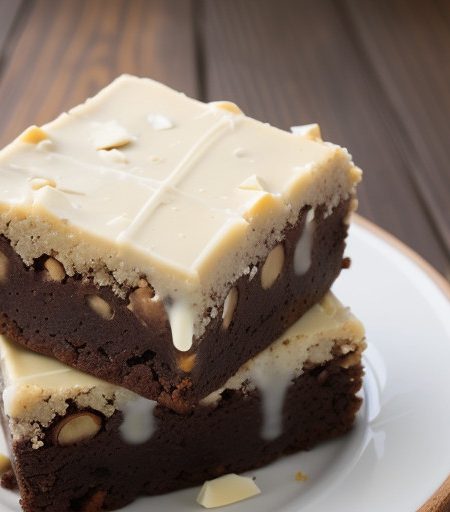 White Chocolate Macadamia Nut Brownies-Emeril recipe image