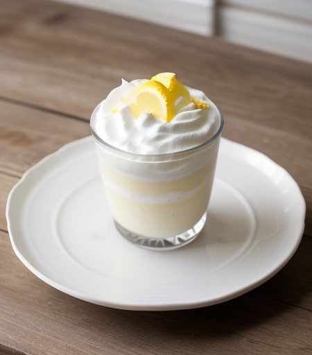 White Chocolate Mousse With Rasprerry Compote recipe image