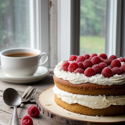 White Chocolate Raspberry Cake recipe image
