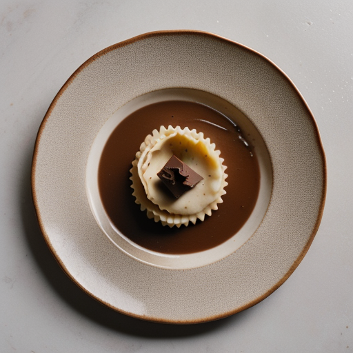 White Chocolate "Ravioli" With Hazelnut recipe image