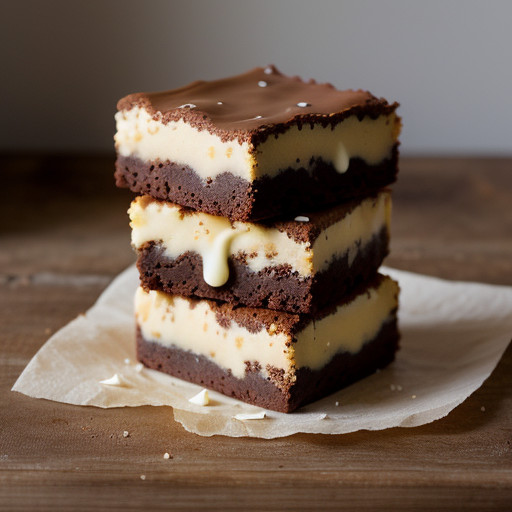 White Chocolate and Macadamia Brownies With H recipe image