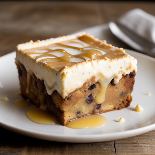 White Chocolate and Peanut Bread Pudding - Bon Appetit recipe image