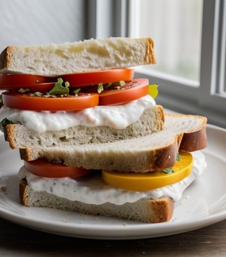 White Trash Kitchen Sink Tomato Sandwich recipe image