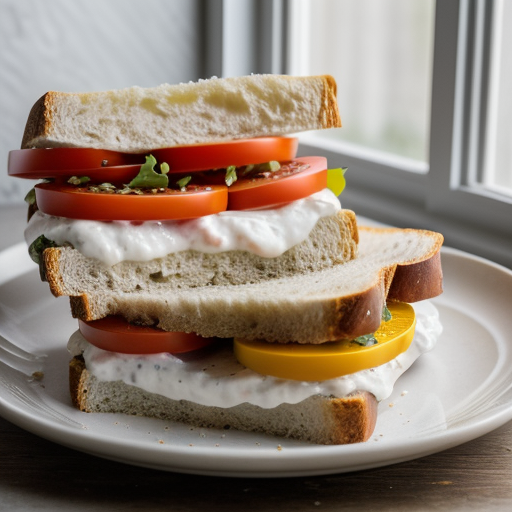 White Trash Kitchen Sink Tomato Sandwich recipe image