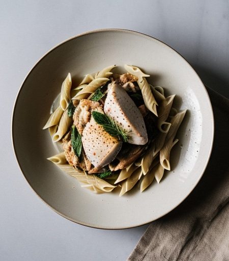 White Wine Pasta Sauce With Chicken recipe image