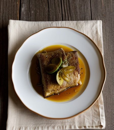 Whitefish Baked W/ Fiddlehead Ferns recipe image
