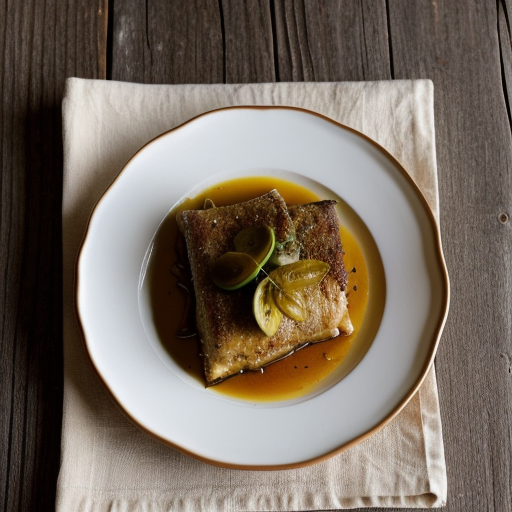 Whitefish Baked W/ Fiddlehead Ferns recipe image