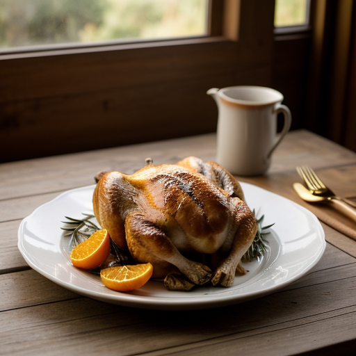 Whole Roasted Chicken With a Tangerine Glaze recipe image