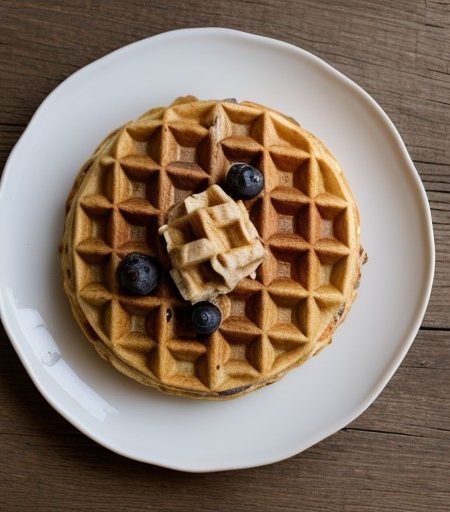 Whole Wheat Blueberry Waffles recipe image