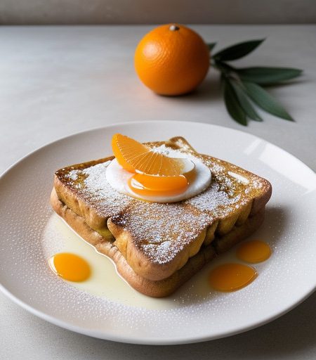 Whole-Wheat French Toast With Orange Slices recipe image