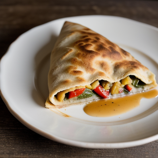 Whole Wheat Ratatouille Calzone- Part 2 recipe image