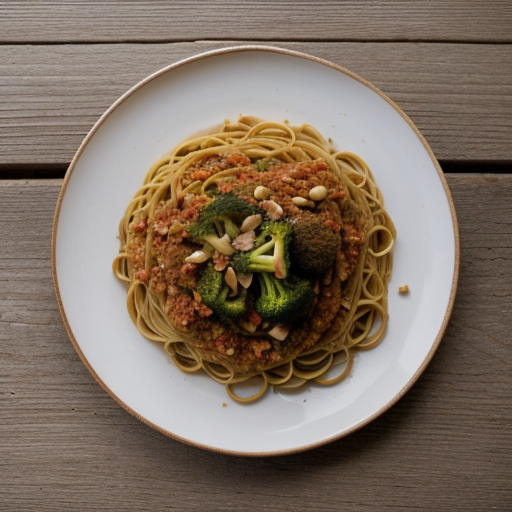 Wholewheat Spaghetti With Garlic~ Hot Pepper recipe image