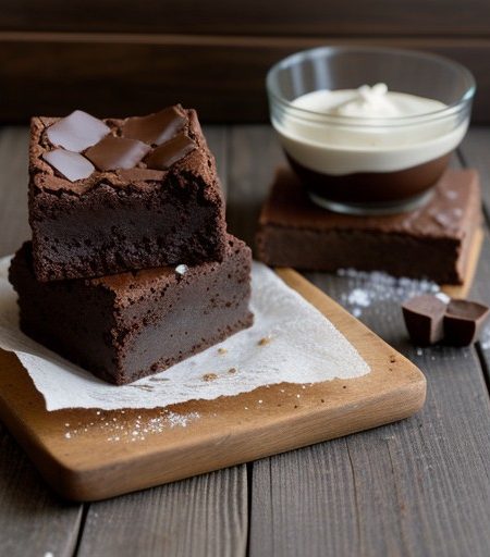 Wickedly Rich Double Fudge Brownies recipe image