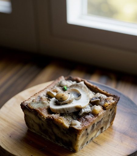 Wild Mushroom Bread Pudding recipe image
