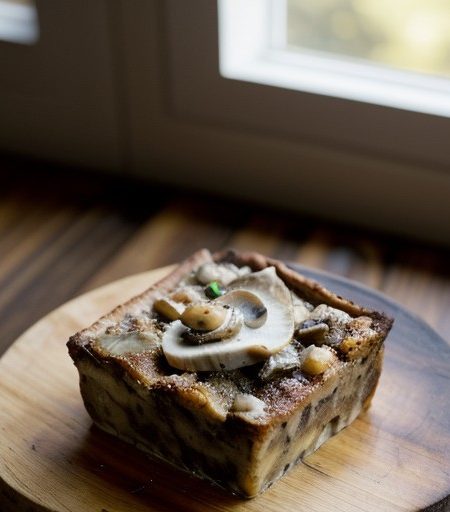 Wild Mushroom Bread Pudding recipe image