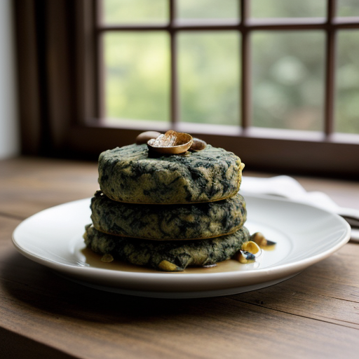 Wild Mushroom Ragout With a Spinach Potato Cake recipe image