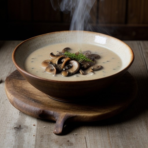 Wild Mushroom Soup With Sherry recipe image