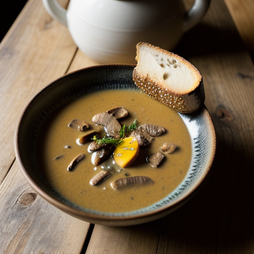 Wild Mushroom and Foie Gras Turbo Dog Bisque recipe image