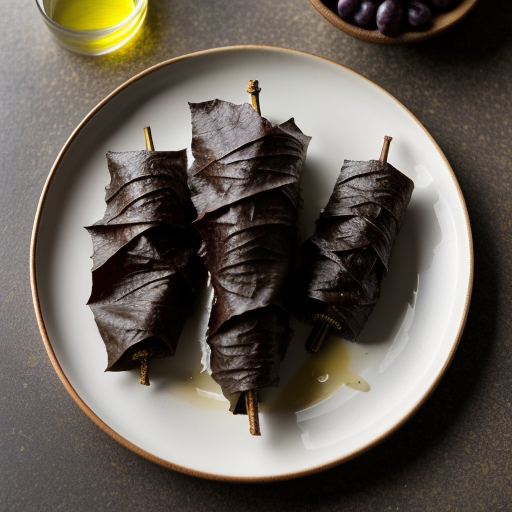 Wild Rice-Stuffed Grape Leaves - Bon Appetit recipe image