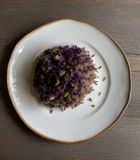 Wild Rice With Amethyst Onions recipe image