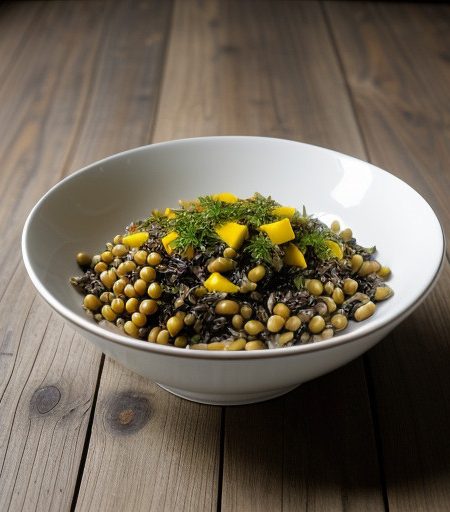 Wild Rice, Yellow Pepper, and Black-Eyed Pea Salad recipe image