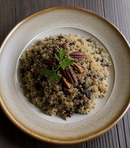 Wild Rice and Bulgur Stuffing recipe image