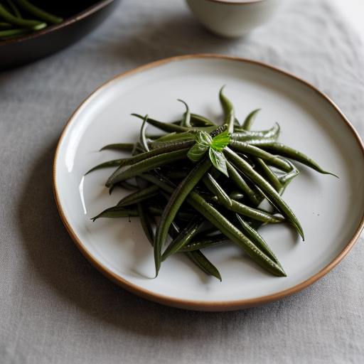 Wilted Green Beans With Basil recipe image
