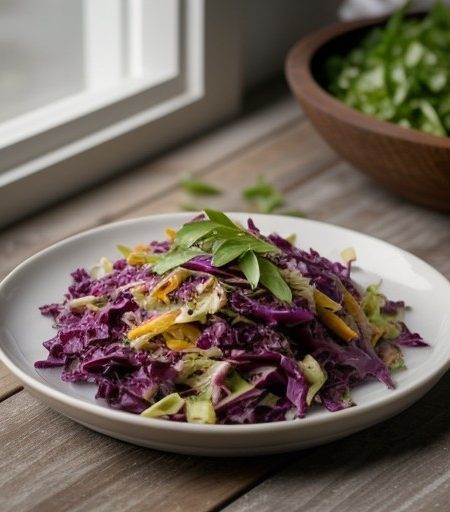 Wilted Red-Cabbage Slaw recipe image