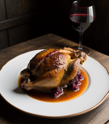 Wine Braised Cornish Hen recipe image
