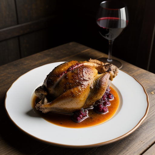 Wine Braised Cornish Hen recipe image