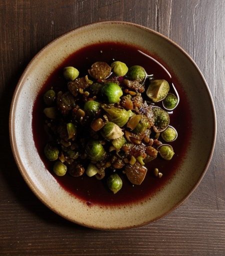 Wine & Honey Glazed Sprouts recipe image
