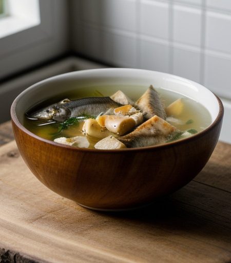 Wined Fish Chunks in Broth recipe image