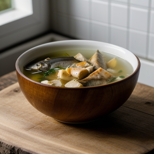Wined Fish Chunks in Broth recipe image