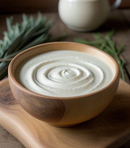 Winter Bisque With Chive-Cream Swirl recipe image