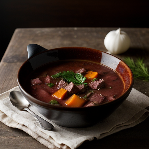 Winter Borscht (Meat Vegetable Soup recipe image