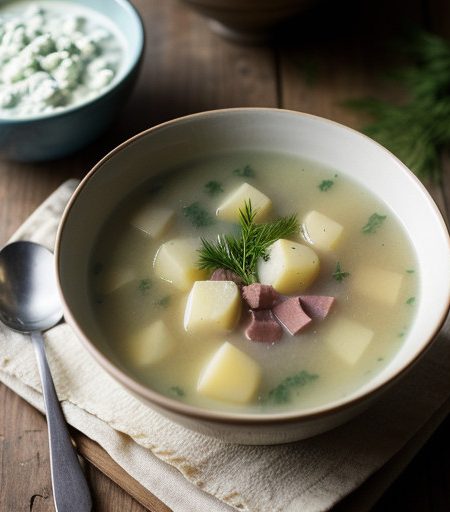Winter Ham Soup W. Blue Cheese recipe image