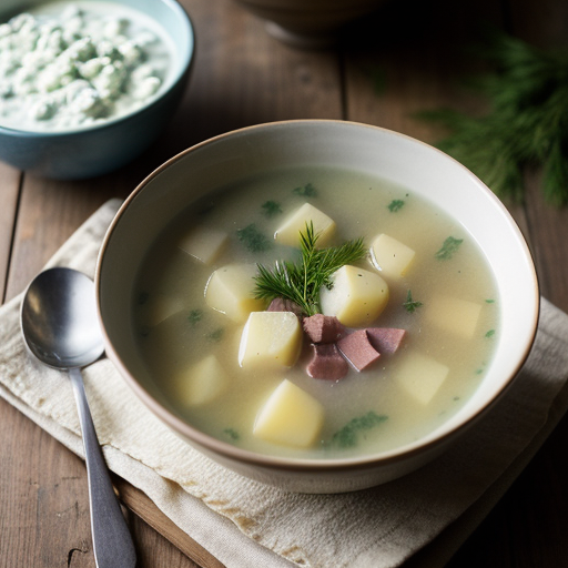 Winter Ham Soup W. Blue Cheese recipe image