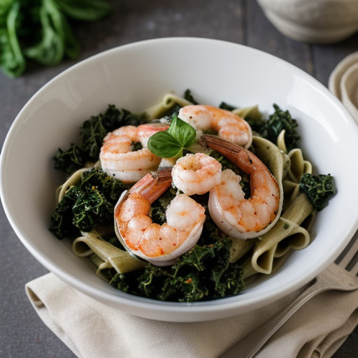 Winter Pesto Pasta With Shrimp recipe image
