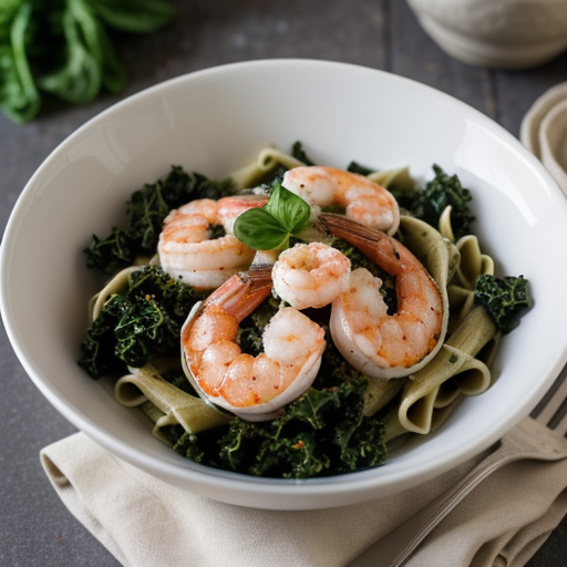 Winter Pesto Pasta With Shrimp recipe image