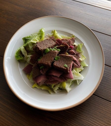 Wok Steamed Corn Beef and Cabbage recipe image