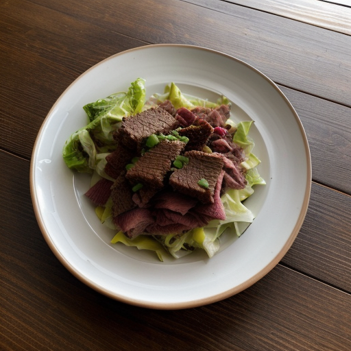 Wok Steamed Corn Beef and Cabbage recipe image
