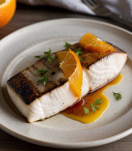 Worcester Broiled Halibut Steaks recipe image