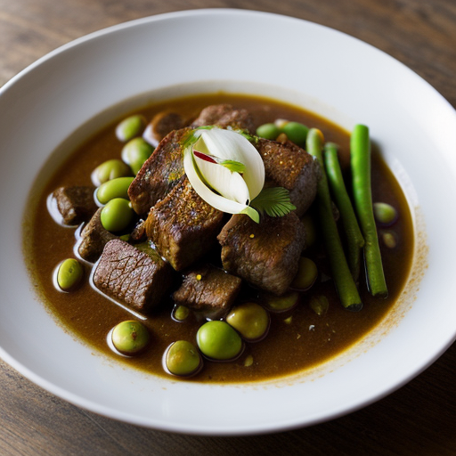 Yahni Me Koukia (Meat Stew With Broad Beans recipe image