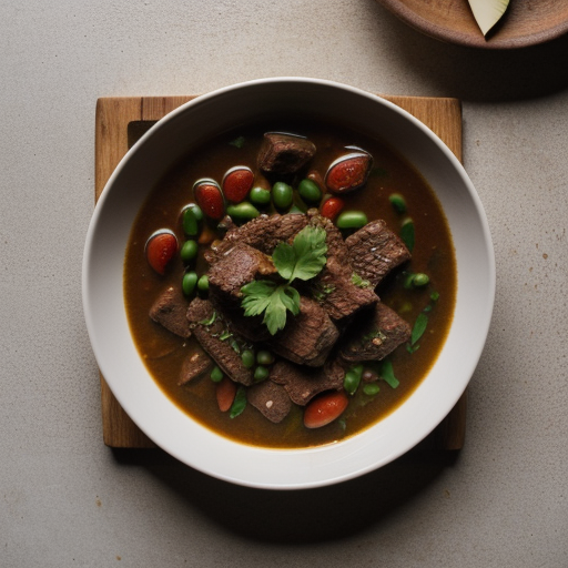 Yahni Me Koukia (Meat Stew With Broad Beans recipe image