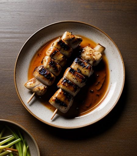 Yakitori (Broiled Chicken~ Scallions & Chicke recipe image