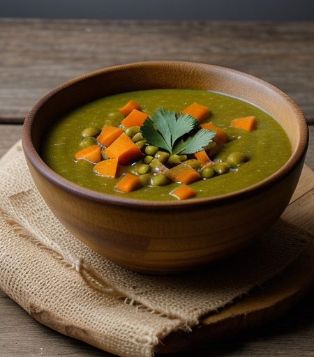 Yam & Split Pea Soup With Fresh Ginger recipe image