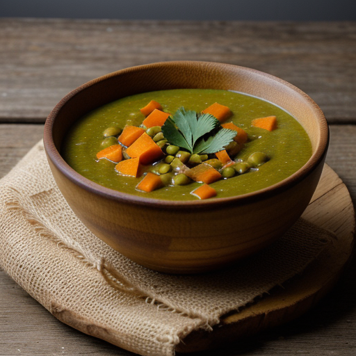 Yam & Split Pea Soup With Fresh Ginger recipe image
