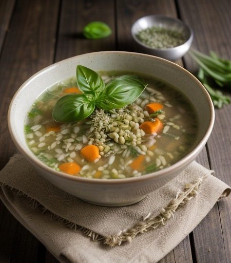 Yeast Free Chicken Barley Soup recipe image