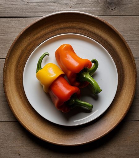 Yellow & Red Bell Peppers Filled With Tuna recipe image