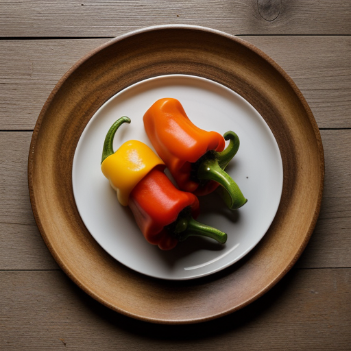 Yellow & Red Bell Peppers Filled With Tuna recipe image